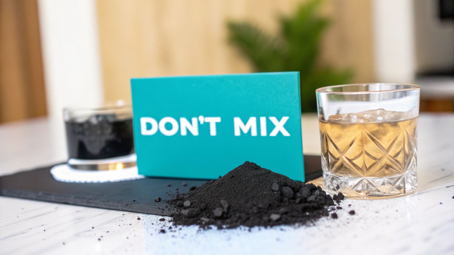 Activated-Charcoal-and-Alcohol-Don-t-Mix - Upside Hangover Jelly