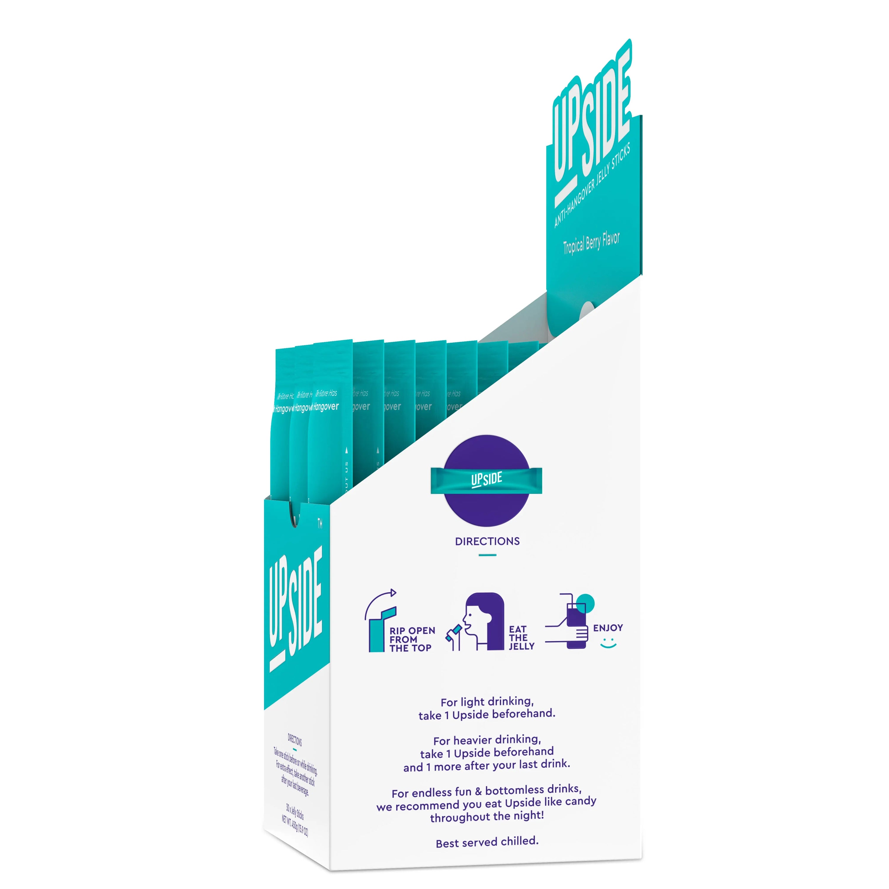 Upside Hangover Sticks - Party Box (30-Pack) (Best Value!) - Upside Hangover Jelly